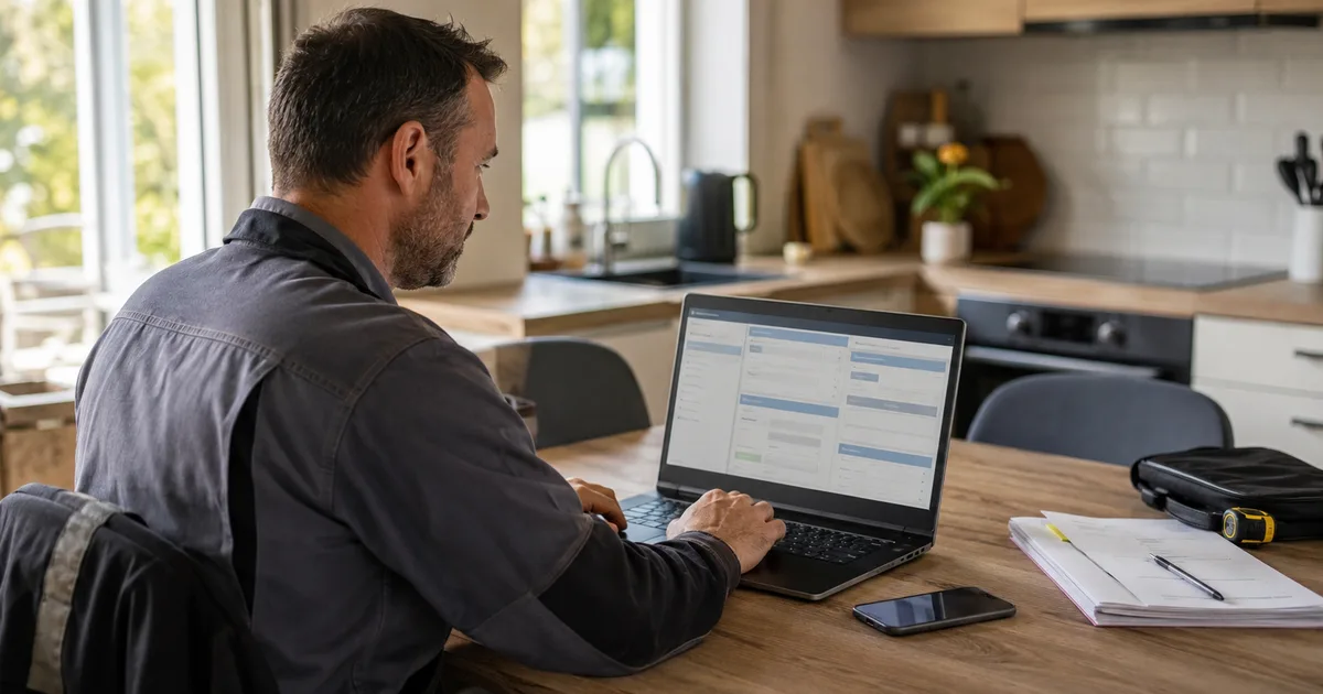 Artisan auto-entrepreneur declarant son CA sur le portail URSSAF