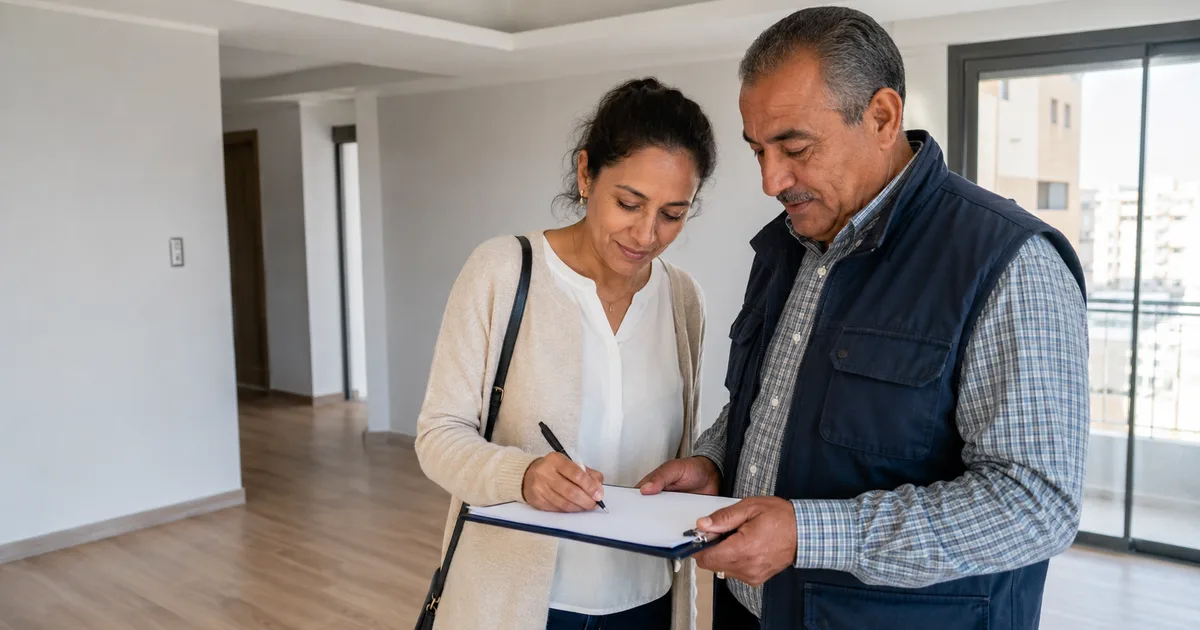 Artisan BTP et client signant la reception des travaux